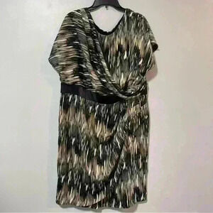 Donna Ricco Women’s midi Dress plus size 20W abstract